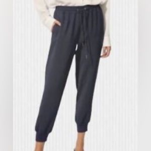 Aritzia Wilfred Buffon Pants Crepe Joggers Charcoal Grey
